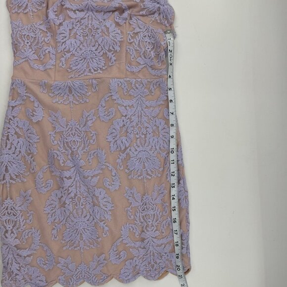 NWT - Hello Molly Bedroom Whispers Lace Mini Dress Size 8 Nude & Lavender - Picture 16 of 16